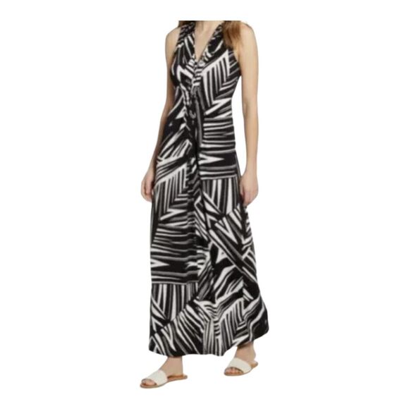 Tommy Bahama Bangle Stripe Maxi Dress Cocktail Wedding Resort Sz L $175 - Picture 1 of 10